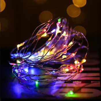 LED Spalvinga Dekoratyvinė String Žibintai Varinės Vielos Pilnas Dangus Žvaigždžių Stilius Vandeniui Žibintai Mygtuką Baterijos 5m Festivalis Styginių Šviesos
