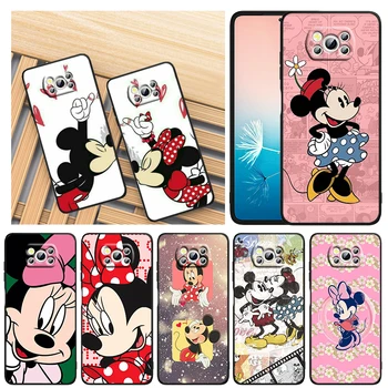 Mickey Mouse Animacija Už Xiaomi Civi Mi Poco X4 X3 NFC F3 GT M4 M3 M2 X2 F2 Pro C3 4G 5G Juoda Minkštos TPU Telefono dėklas
