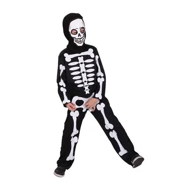 Mielas Kaukolės Skeletas Vyras Cosplay Berniukų Halloween Kostiumai Vaikams Rodikliai Rodo, Išgalvotas Vaidmenį Šalies Rodyti Drabužiai
