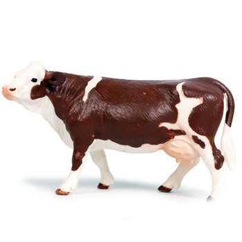 Modeliavimo vaikų laukinių gyvūnų pavyzdį, kietasis karvių simmental karvė modelis žaislo paukščių ūkyje