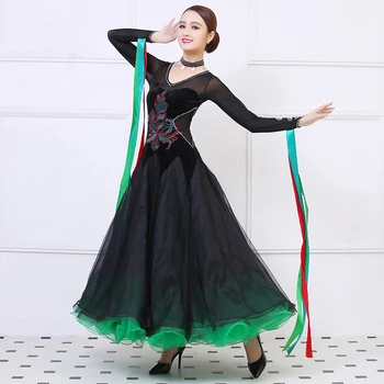 Moterims Standartinių Sportinių Šokių Suknelė 100% Naujas Geros Kokybės Elegantiškas Valsas Tango Šokių Konkurse Šokių Suknelės