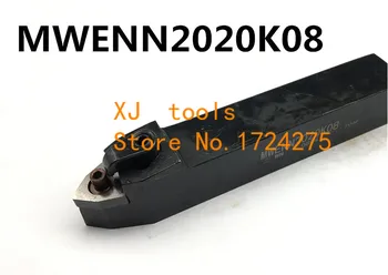 MWENN2020K08 Tekinimo Įrankio Laikiklis,CNC įrankių laikiklis, Išorės tekinimo įrankiai,M Clapming Tipo Tekinimo staklių pjovimo įrankis WNMG0804 Įterpti