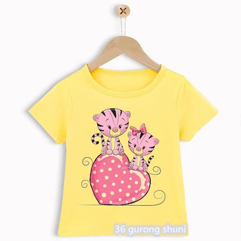 nauja vasaros stiliaus berniukų marškinėliai juokinga tigras gyvūnų animacinių filmų spausdinimo vaikų marškinėlius mados bamblys kūdikių marškinėliai geltonos viršūnės