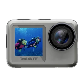 Naujas atvykimo nekilnojamojo 4k vaizdo kamera sporto dvigubas objektyvas atsparus vandeniui sporto EIS wifi veiksmo kameros