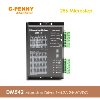 Naujas! DM542 stepper motor Driver 24-50v 4.2 A Microstep 256 už NEMA17/23/34 stepper motorinių ratai