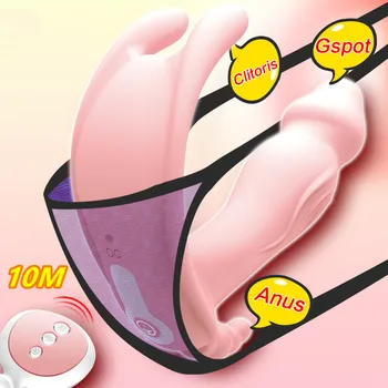  Nešiojami dildo G Spot Klitorio Stimuliatorius Belaidžio Nuotolinio Valdymo Drugelis Vibratorius Kelnaitės Dirželis ant Dildo, Vibratoriai