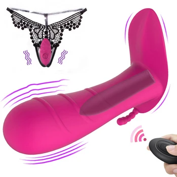 Nešiojami Dildo Vibratorius Kelnaitės Moterims Nuotolinio Valdymo G-taško Stimuliacija Klitorio Makšties Analinis Masažas Sekso Žaislai, 10 Greitis