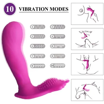 Nešiojami Vibratorius Klitorio Ir G-Taško Stimuliatorius Nuotolinio Valdymo Vibruoti Masturbacija Dildo Žaislai Suaugusiems