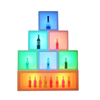 Nešiojamų LED Šviesos Vyno Baras Kabinetas Šviesą vitrinos, atsparus Vandeniui Plastikinių Alaus, Šampano Kibirą Ledo Kubo Talpykla
