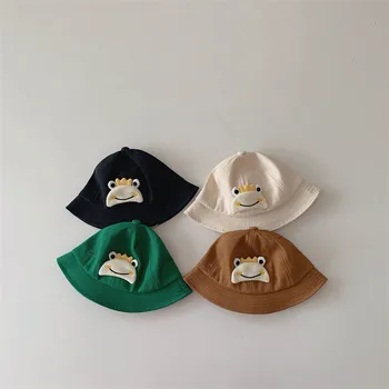 Pavasarį ir vasarą kūdikis skrybėlę 2023 žvejys skrybėlę skėtį nuo saulės plonas berniukų ir mergaičių baseino skrybėlę mielas mažai varlė animacinių filmų baseino skrybėlę 48cm