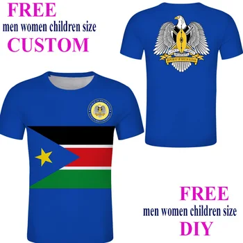 Pietų Sudane Užsakymą Vyrai Tee-shirt Juoda Kietas Streetwear Sultan T-shirt Juoda Spausdinimo Vėliavos Drabužiai