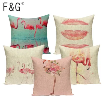 Pink flamingo dovanos padengti pagalvėlė Aikštėje namų pagalvėlės Puikus pagalvės, patalynė spausdinti dekoratyvinių pagalvėlių apvalkalus Užsakymą mesti pagalvės