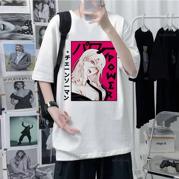 Pjūklą Vyras Pochita Makima marškinėliai vyrams streetwear marškinėliai vyras anime juokinga drabužiai