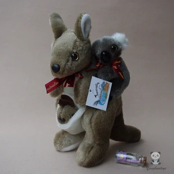 Pliušiniai Žaislai Australijos Motina Ir Sūnus Kengūros Lėlės Atgal Koala Lėlės Vaikų Žaislas Dovana