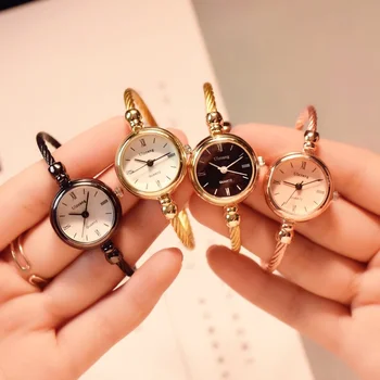 Prabangių Mados Apyrankės Moterims, Laikrodžiai, Nerūdijančio Plieno Šviesą Ponios Kvarcinius Laikrodžius