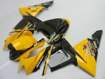 Pritaikyti Motociklo Kūno rinkiniai kėbulo geltona juoda KAWASAKI NINJA ZX1000C ZX 10R 04 05 ZX10R ZX-10R 2004 m. 2005 m Lauktuvės rinkinys