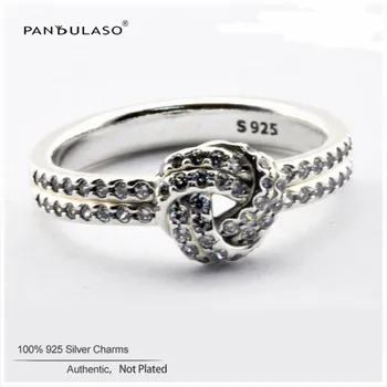 Putojantis Meilės Mazgas Žiedas Autentiški 925 Sterlingas sidabro Papuošalai, Žiedai Moters Europos Stiliaus Sidabro Žiedai, Papuošalai Priėmimo