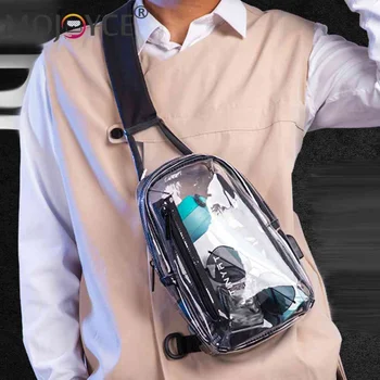 PVC Telefono Diržas Krepšiai Vandeniui Skaidrus Atsitiktinis Krūtinės Paketai su USB Įkrovimo lizdas Mados Nešiojamų Savaitgalio Atostogų