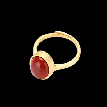 Raudona Jade Žiedai, Pakabukai, Dovanos 925 Sidabro Reguliuojamas Žiedo Dovana Nekilnojamojo Juvelyrika Gemstone Amuletai Kinijos Moterims Žavesio Gamtos Talismanus