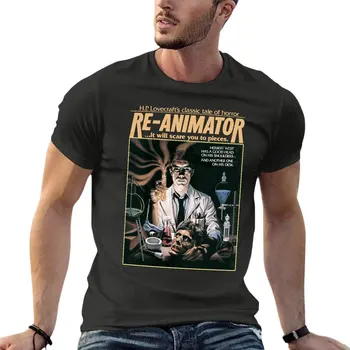 Re-Animator - Reanimator Kulto Filmų Neaiškių Siaubo Filmas Negabaritinių Marškinėliai Mados VYRIŠKI Drabužiai, 100% Medvilnės Streetwear Didelis Size