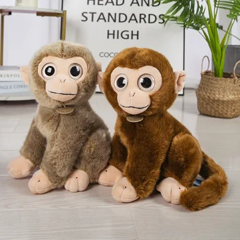 Realiame Gyvenime Beždžionė Pliušiniai Žaislai Mielas Iškamša Lėlės, Minkšti Modeliavimas Didelėmis Akimis, Beždžionė Lėlės Gimtadienio Dovana Vaikams, Žaislas, Miegamojo Puošimas