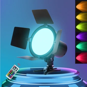 RGB LED Vaizdo Šviesos, Fotografijos Studija Šviesos diodų (LED Vaizdo Lemputė 360 Full Nuolat Apšvietimo Portretas Lauko 