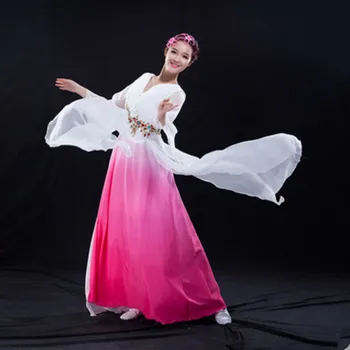 rožinė klasikinių šokių kostiumai, moterims, senovinių šokių kostiumai, pasakų cosplay kinijos liaudies šokių drabužiai, šokių festivalis