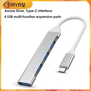 RYRA Didelės Spartos USB Hub 3.0 Expander 4 1 Plėtimosi Dokas C Tipo Skirstytuvo OTG Adapterio KOMPIUTERIUI Laptopo Naudinga Kompiuterių Priedai