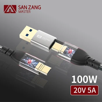 SANZANG USB C 3.2 2 in 1 Kabelio TIPAS-C USB-A 20Gbps Duomenų Perdavimo PD 100W USB 3.2 Pr 1 4K@60Hz Vėjo Mac