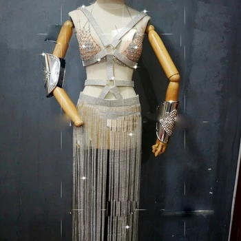 Seksualus grandinės naktinis klubas etape parodyti GOGO šokių kolektyvas DS pilna deimantų kostiumai Šalies mergina armijos bžūp kostiumas