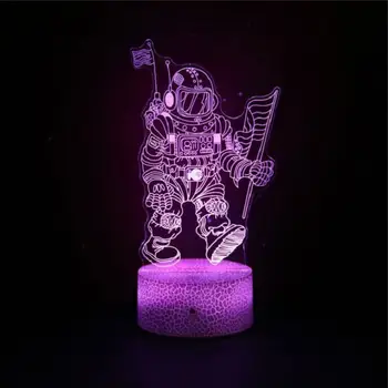 Serijos 3d Naktį, Šviesos, Kūrybos Dovana, Vaizdo Spalvinga Usb Naktį Lempos Miegamojo Lova Apdailos LED Stalo Lempa