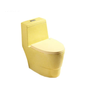 Spalvotų vienas gabalas keramikos wc geltona juoda rausva spalva vonios tualeto Vienas Gabalas Closestool wc
