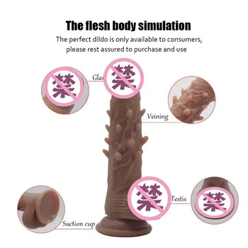 Sprogstamųjų didelis skystu silikonu modeliavimas netikras penis penis moterų masturbacija prietaiso suaugusiųjų sekso žaislai
