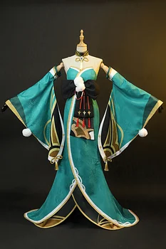 [STOCK]Genshin Poveikio Gorou Praleisti Hina Sheena Cosplay Kostiumų Žaidimas Tiktų Spalvingas Dress Helovinas Šalis, Apranga, Kimono suknelę