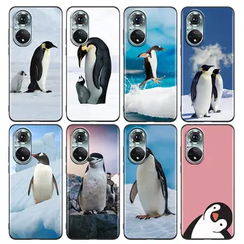 Telefono dėklas už Garbę 8X 9X Žaisti 9A 20 21i 30i 50 60 X8 Nova 8i 9 SE Y60 Magic4 Pro Lite TPU Atveju Mielas Mielas Pingvinas Gyvūnų