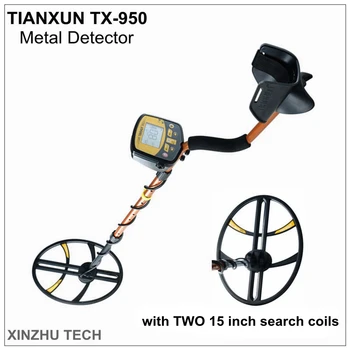 TIANXUN TX-950 Metalo Detektorių Profesionalių Metro Gylio Skaitytuvas Treasure Hunter Aukso Detektorius Su Dviem 15 Colių Paieškos Ritės
