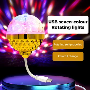 USB Scenos Šviesos Kalėdų Dovana LED Mažų Magija Kamuolys Lempos Ornamentu Spalvinga RGB Energijos Taupymo Plug and Play Apšvietimas, Dekoracijos