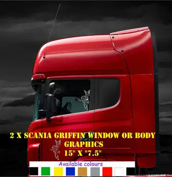 Už x2 Scania pusę sumažinti Griffin kabinos šoninius langus lipdukai/lipdukų ar kūno darbo