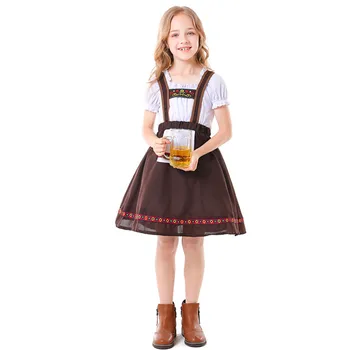 Vaikai Helovinas Bavaria, Vokietija Tradicinių Nacionalinių Kostiumų Vaikams Tarnaitė Alaus Mergina Cosplay Paradas Etape Vaidmuo Šalis Suknelė