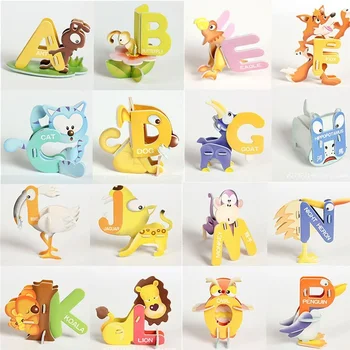 Vaikai Plėtoti Žvalgybos Galvosūkiai anglų kalbos Abėcėlė Vaikams ABC Dėlionės, Žaislų, Kūdikio Švietimo Vaikai Montessori Žaislą Dovanų