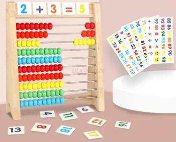 Vaikų Montessori matematikos skaičiavimo stovo to ir atimties skaičius artefaktas aritmetinis stick mokymo priemonių