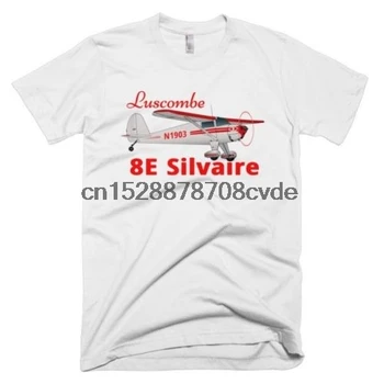 Vasaros trumpomis Rankovėmis, Medvilnės Marškinėliai Luscombe 8E Silvaire Lėktuvas T-Shirt - Asmeniniams Su Savo N# Marškinėliai, Skaitmeninis Spausdinimas