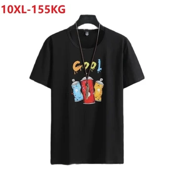 vasarą vyrai marškinėlius trumpomis rankovėmis unsex medvilnės high street t-shirt animacinių filmų trišakiai plius dydis 9XL 8XL 10XL negabaritinių viršūnes marškinėlius 68 70