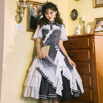 Vienišas Krano Varnos ~ Kinijos Retro Stiliaus Lolita Suknelę, YLF