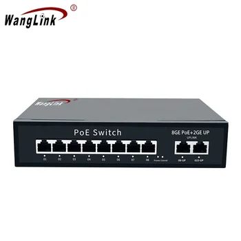 Wanglink POE Smart Switch 2 Uplink Uosto + 8 RJ45 Port POE Gigabit Power Over Ethernet POE Switch Tplink