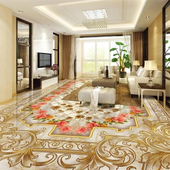 wellyu Užsakymą grindų dažymas Europos marmuro, plytelių mozaikos reljefo 3D grindų plytelių lipdukai papel de parede freskos aukšte tapetai