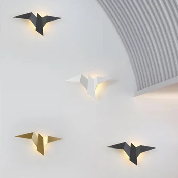 Šiuolaikinės Kūrybinės Asmenybės Paprastas Paukštis, LED Sienos Lempos Kambarį Miegamojo Lovos Unikalaus Dizaino, Namų Dekoravimo, Laikiklis Šviesos